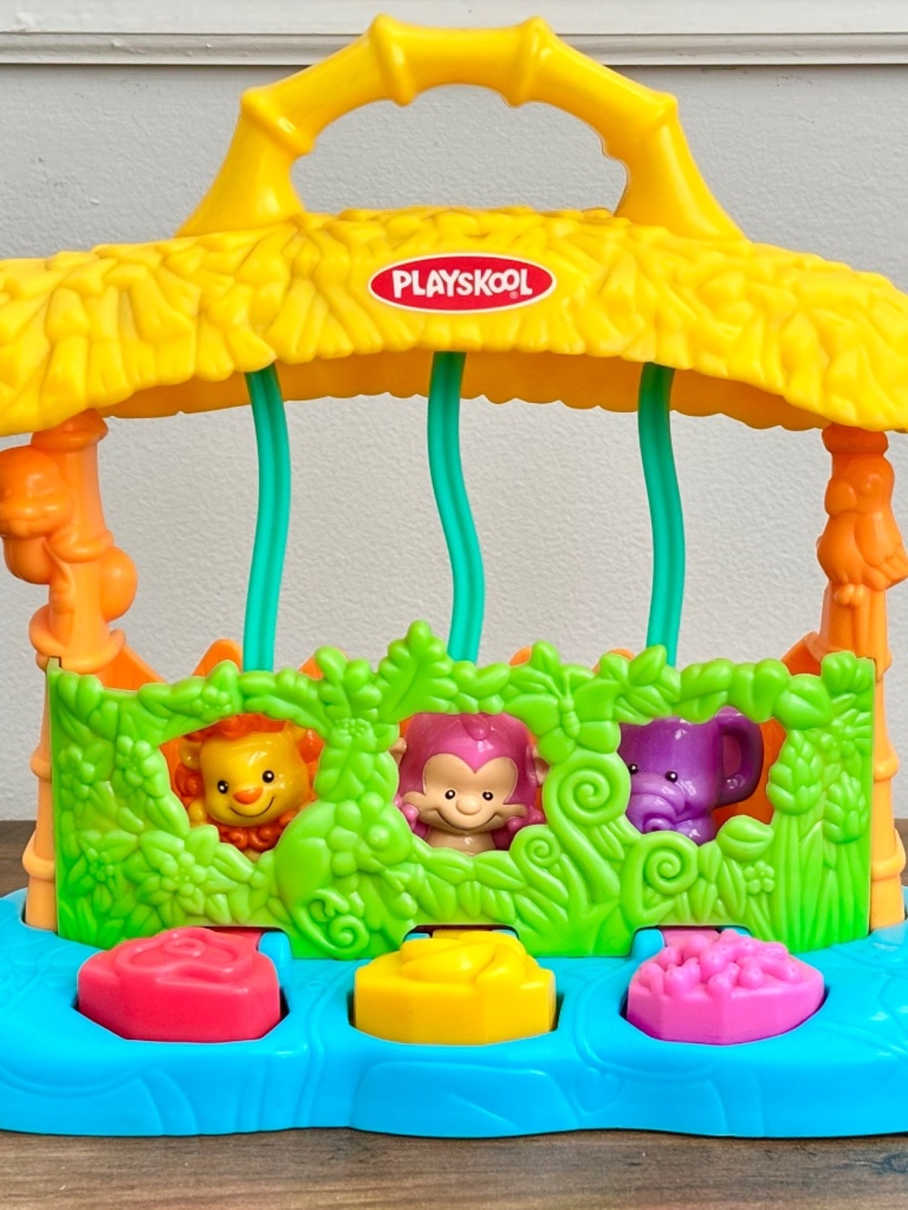 Playskool Pop up Jungle Busy Bouncing Zoo Animal Sounds Interactive Toddler Toy